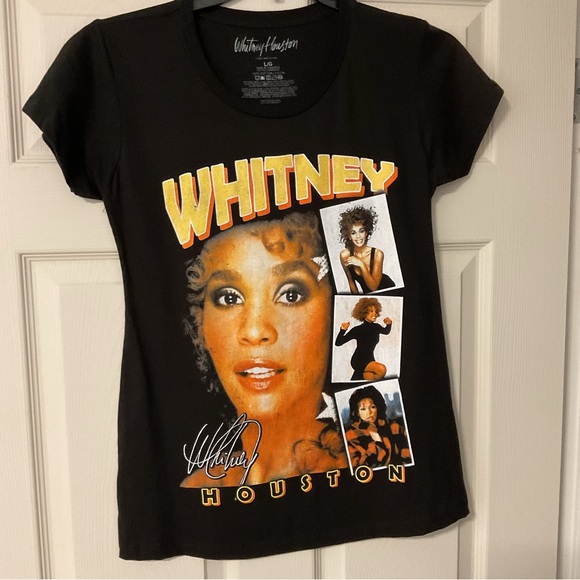 BRAND NEW! Official WHITNEY HOUSTON Licensed Merchandise Black T-Shirt Size LG - Picture 2 of 7